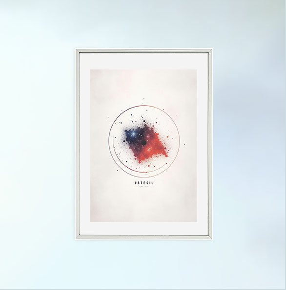 宇宙のアートポスター銀フレームあり