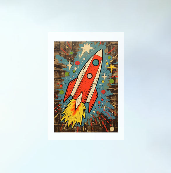 宇宙のアートポスター原画のみ設置イメージ