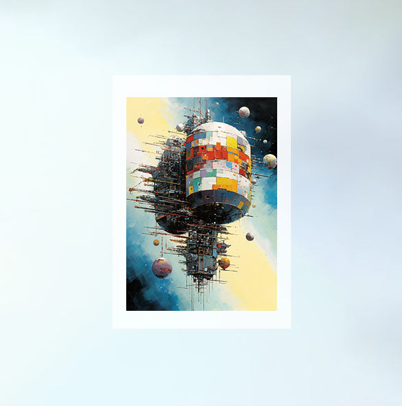 宇宙のアートポスター原画のみ設置イメージ