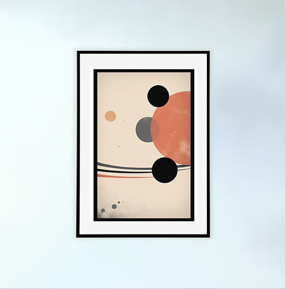 宇宙のアートポスター黒フレームあり