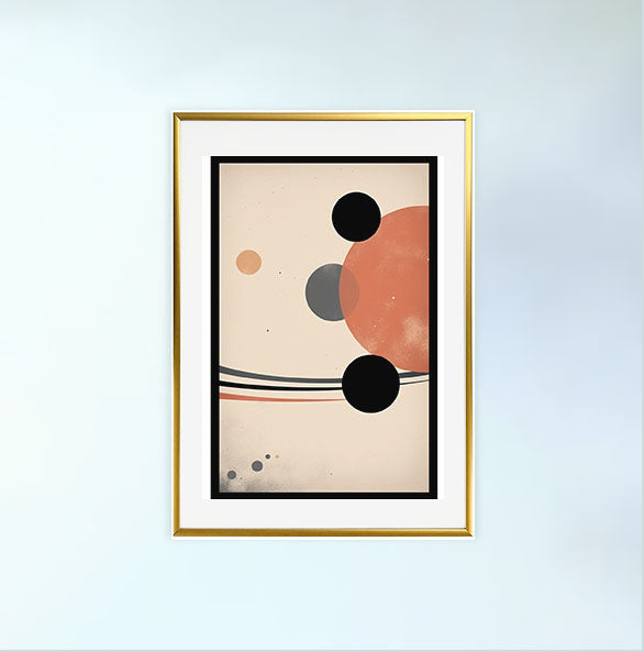 宇宙のアートポスター金フレームあり