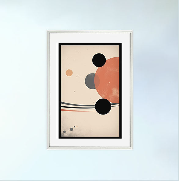 宇宙のアートポスター銀フレームあり