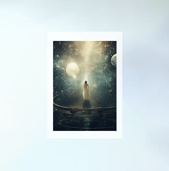 宇宙のアートポスター原画のみ設置イメージ