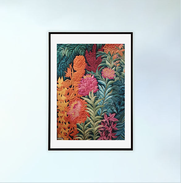 宇宙のアートポスター黒フレームあり