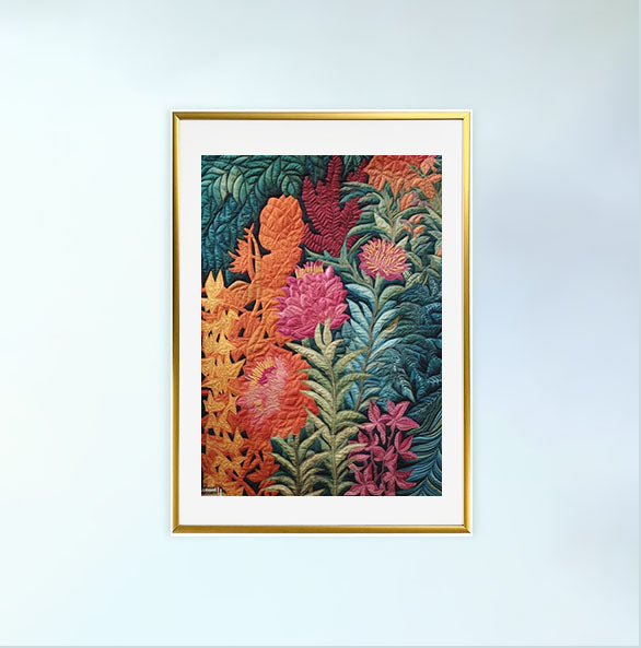 宇宙のアートポスター金フレームあり