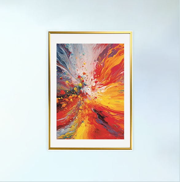 宇宙のアートポスター金フレームあり