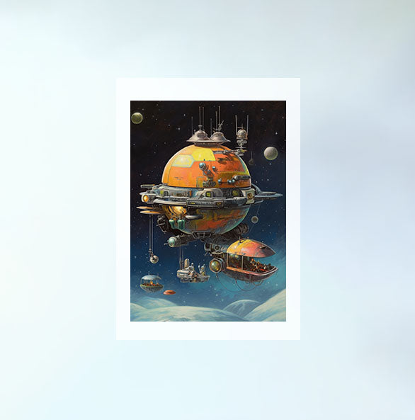 宇宙のアートポスター原画のみ設置イメージ