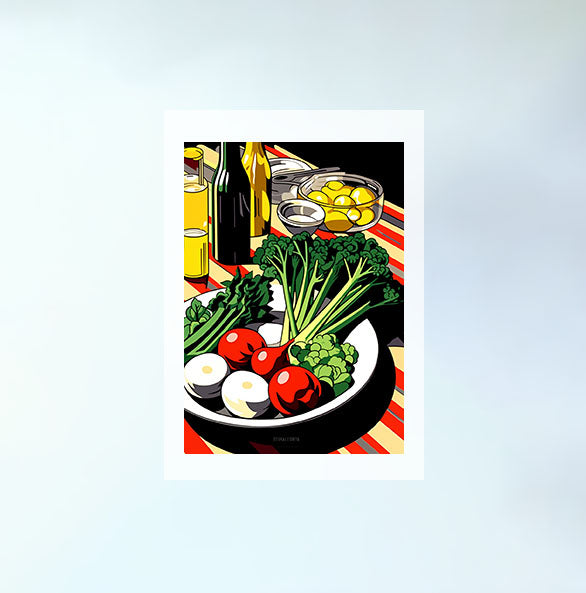 野菜のアートポスター原画のみ設置イメージ