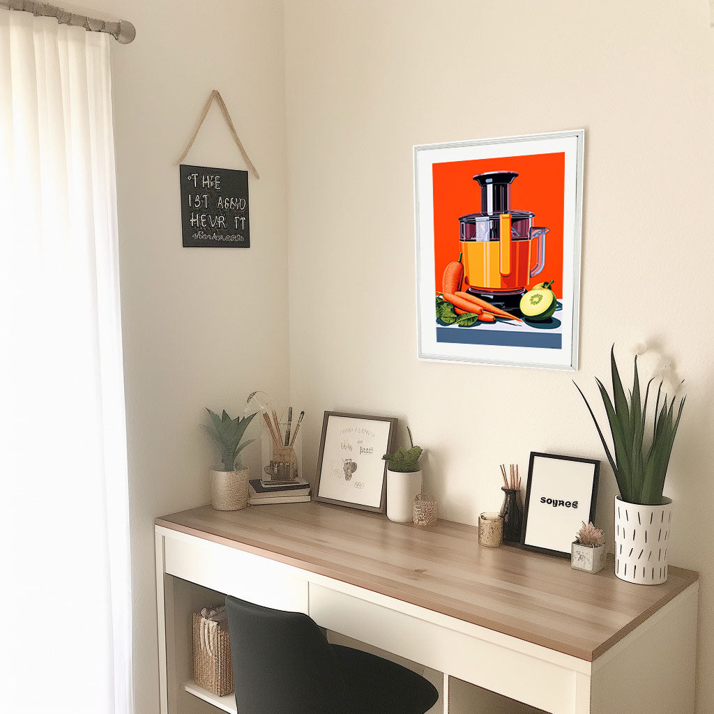 野菜のアートポスター机配置イメージ