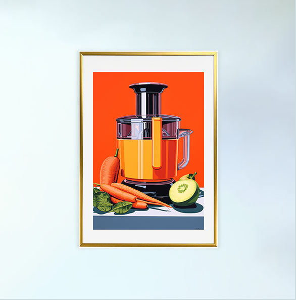 野菜のアートポスター金フレームあり