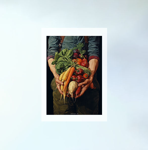 野菜のアートポスター原画のみ設置イメージ