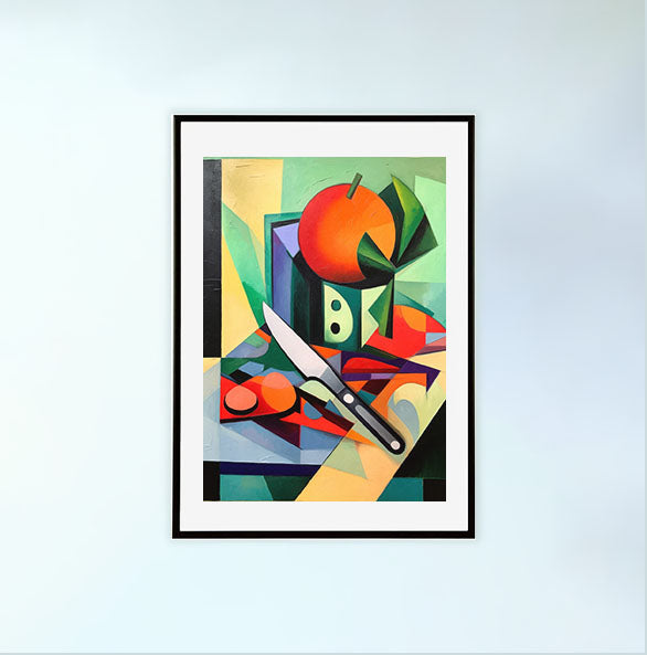 野菜のアートポスター黒フレームあり