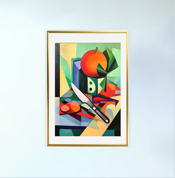 野菜のアートポスター金フレームあり