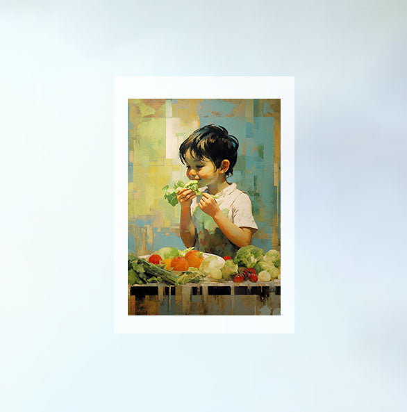 野菜のアートポスター原画のみ設置イメージ