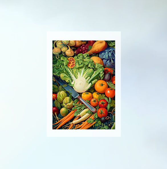 野菜のアートポスター原画のみ設置イメージ
