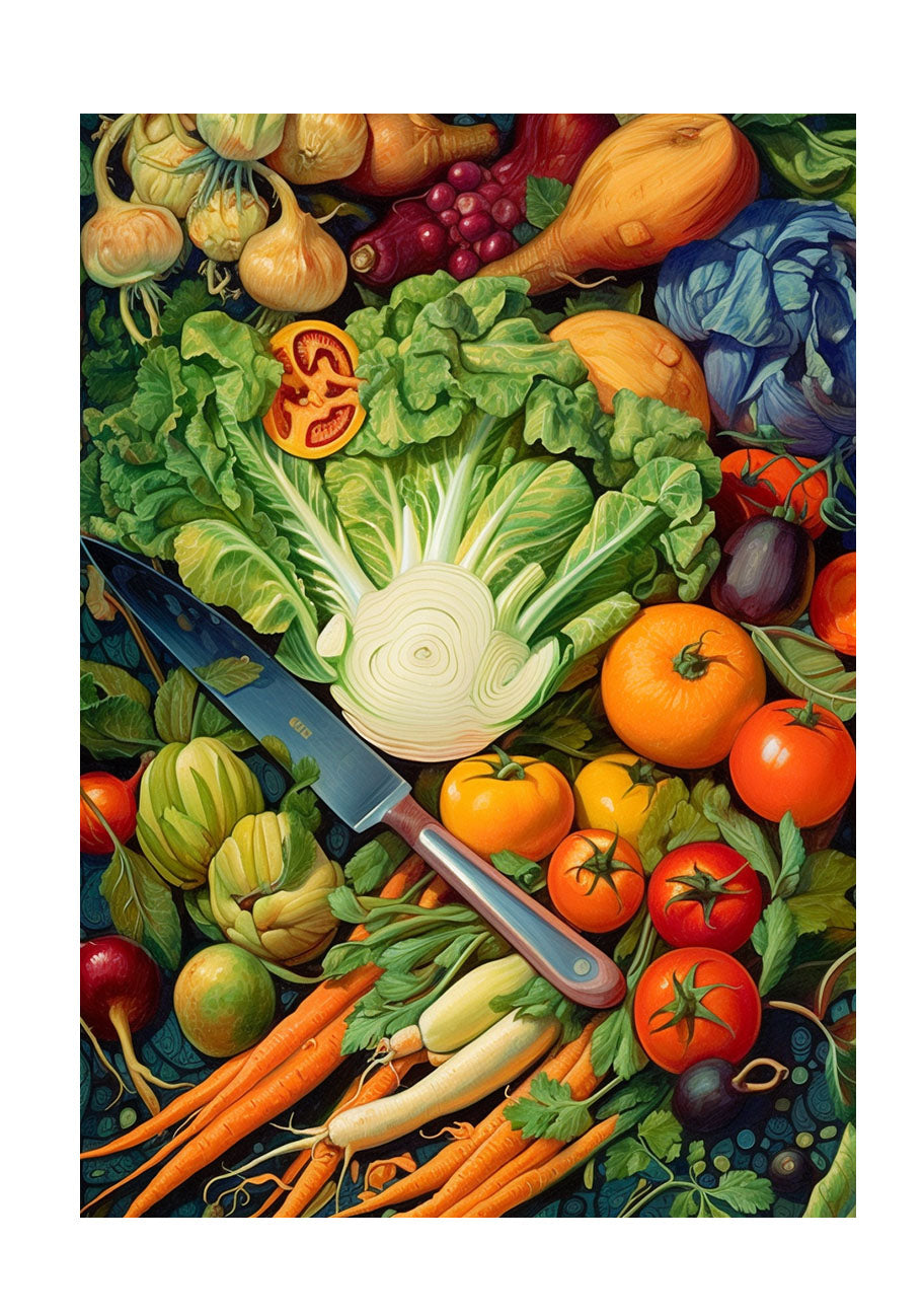 野菜のアートポスター原画のみ