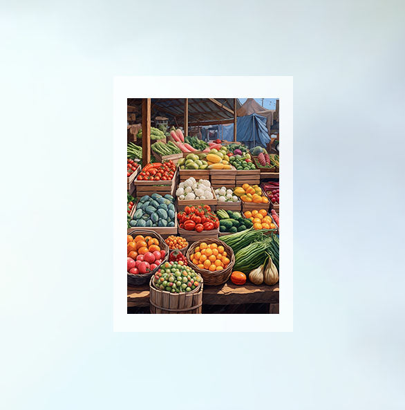 野菜のアートポスター原画のみ設置イメージ