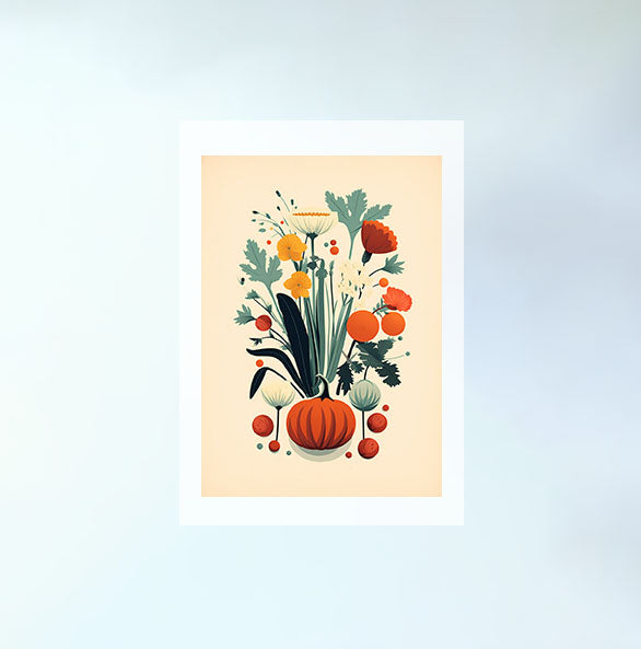 野菜のアートポスター原画のみ設置イメージ