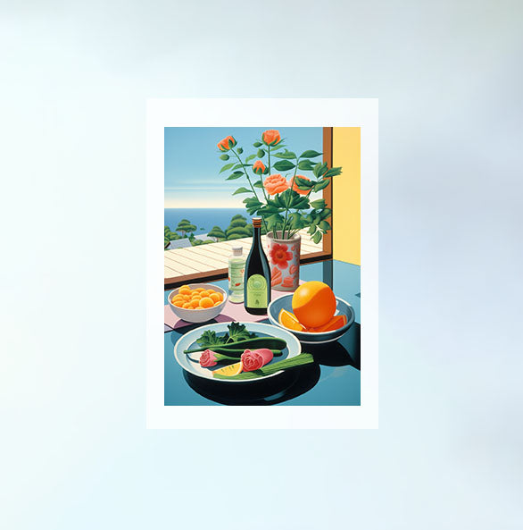 野菜のアートポスター原画のみ設置イメージ