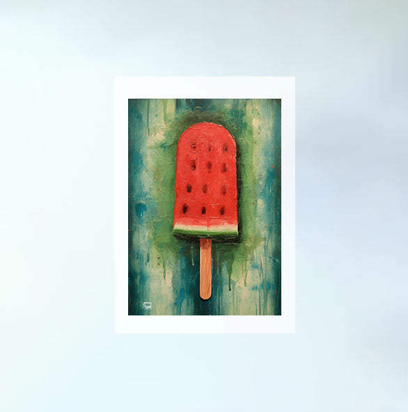 すいかのアートポスター原画のみ設置イメージ