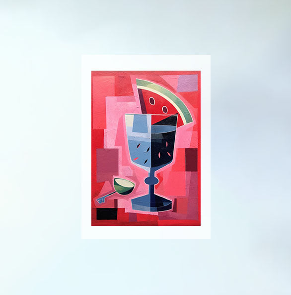 すいかのアートポスター原画のみ設置イメージ