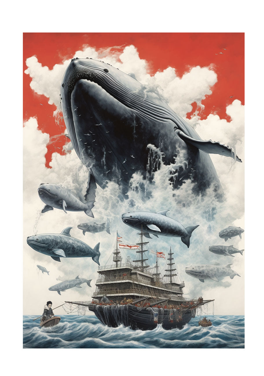 クジラのアートポスター原画のみ