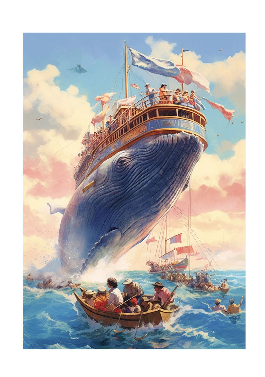 クジラのアートポスター原画のみ