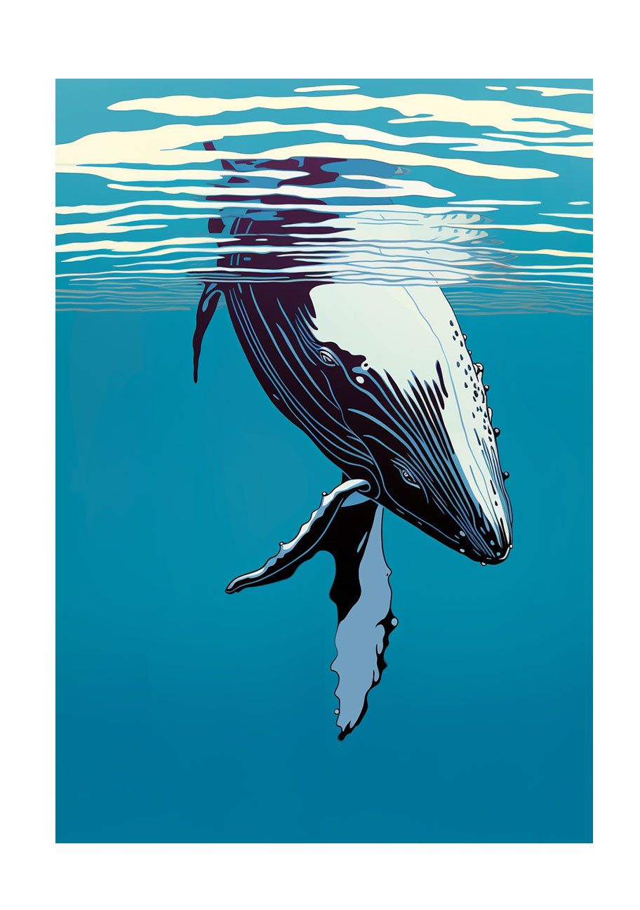 クジラのアートポスター原画のみ