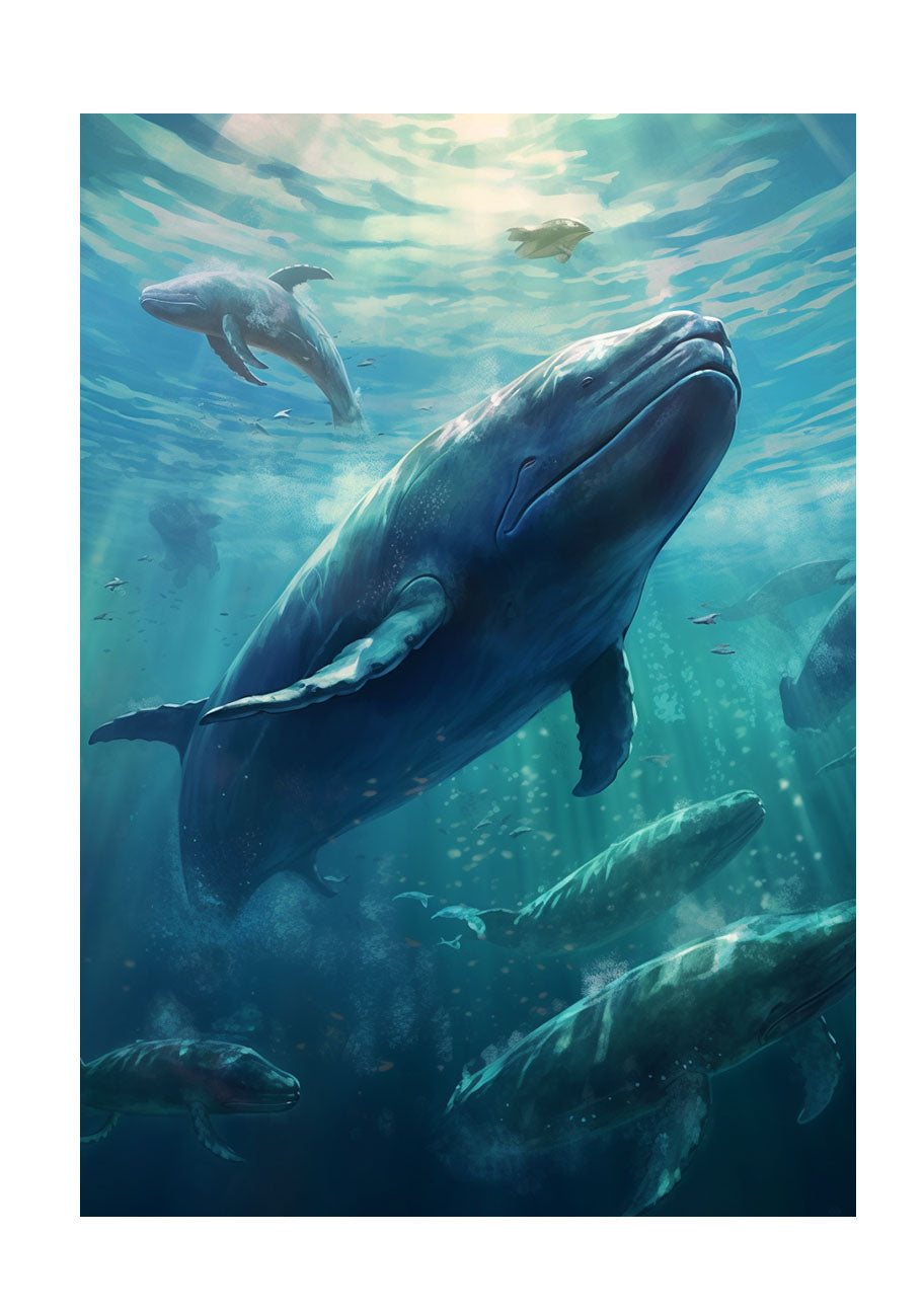 クジラのアートポスター原画のみ