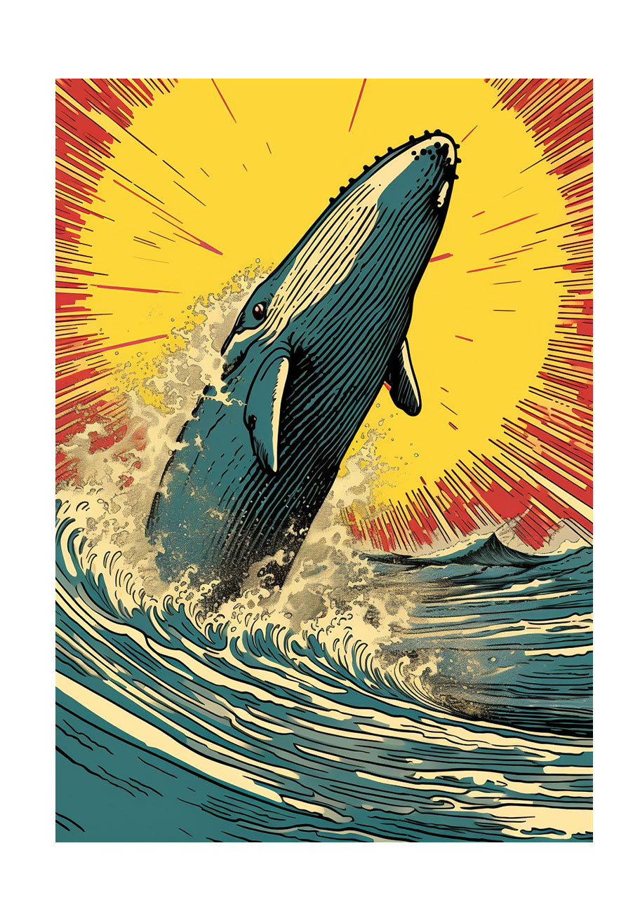 クジラのアートポスター原画のみ