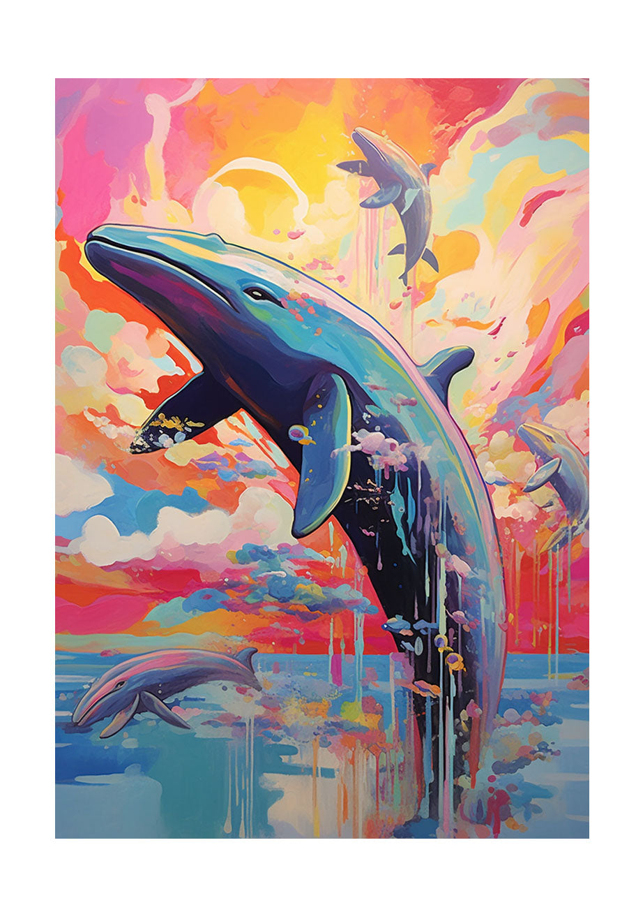 クジラのアートポスター原画のみ