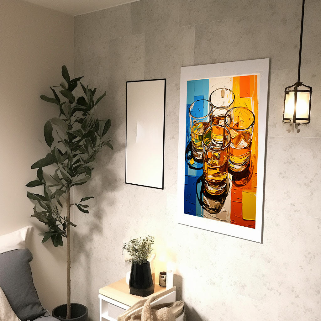 ウィスキーのアートポスター廊下配置イメージ