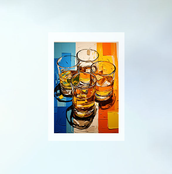 ウィスキーのアートポスター原画のみ設置イメージ
