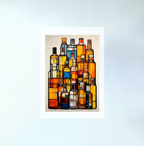 ウィスキーのアートポスター原画のみ設置イメージ