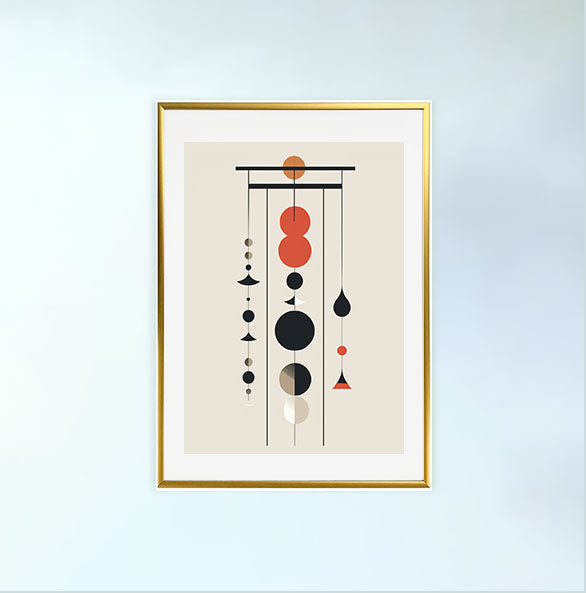 風鈴のアートポスター金フレームあり