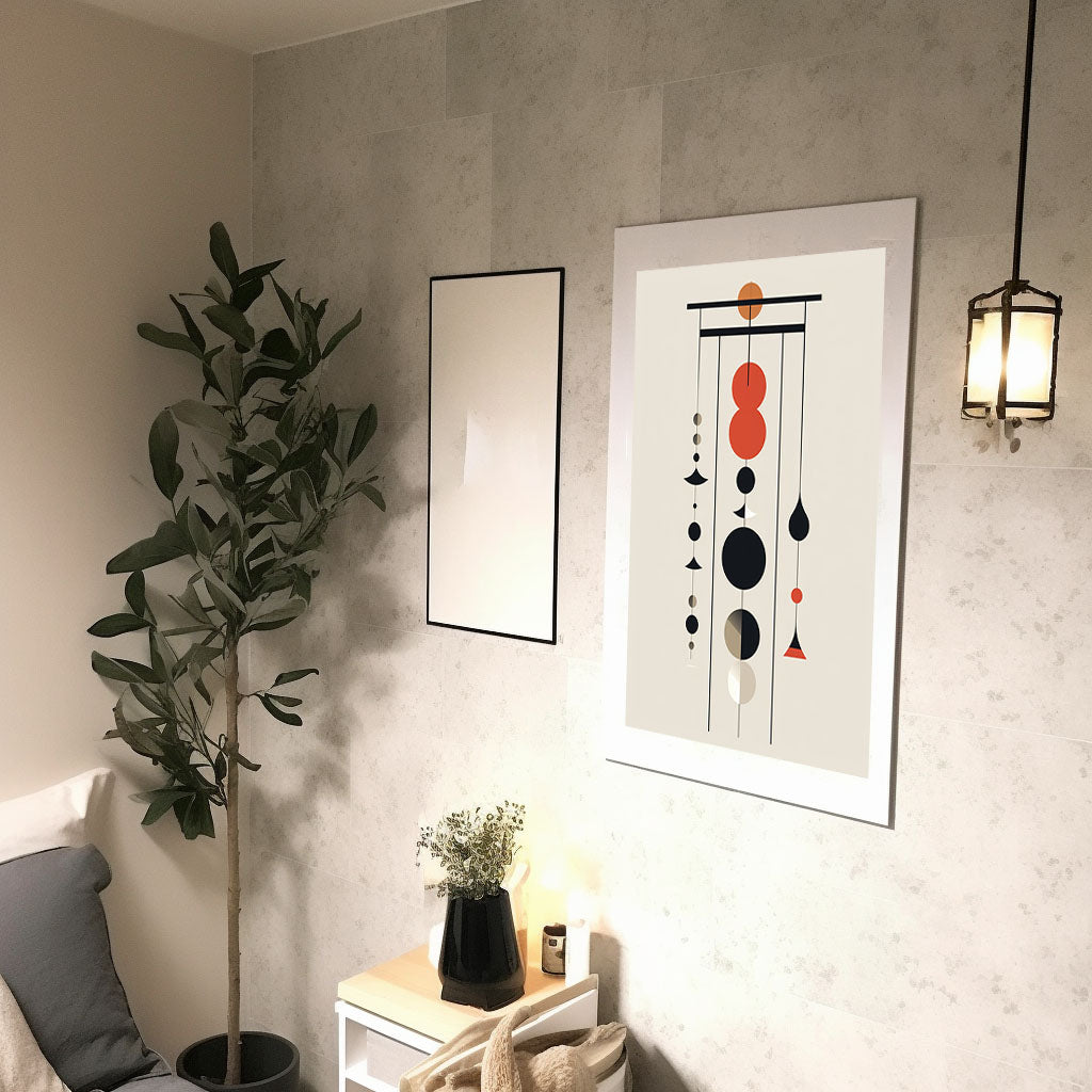 風鈴のアートポスター廊下配置イメージ