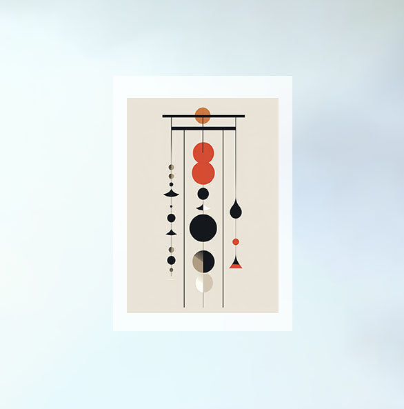 風鈴のアートポスター原画のみ設置イメージ