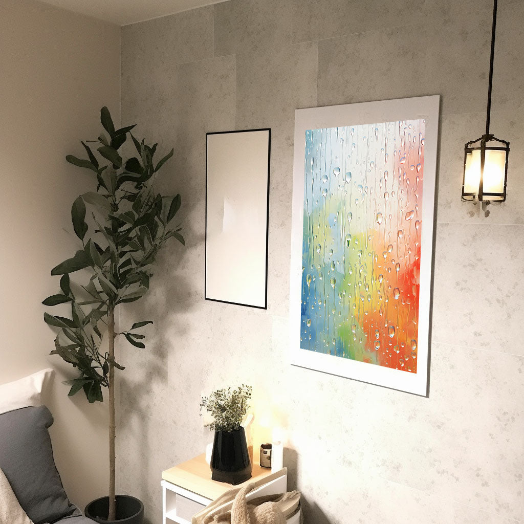 窓のアートポスター廊下配置イメージ