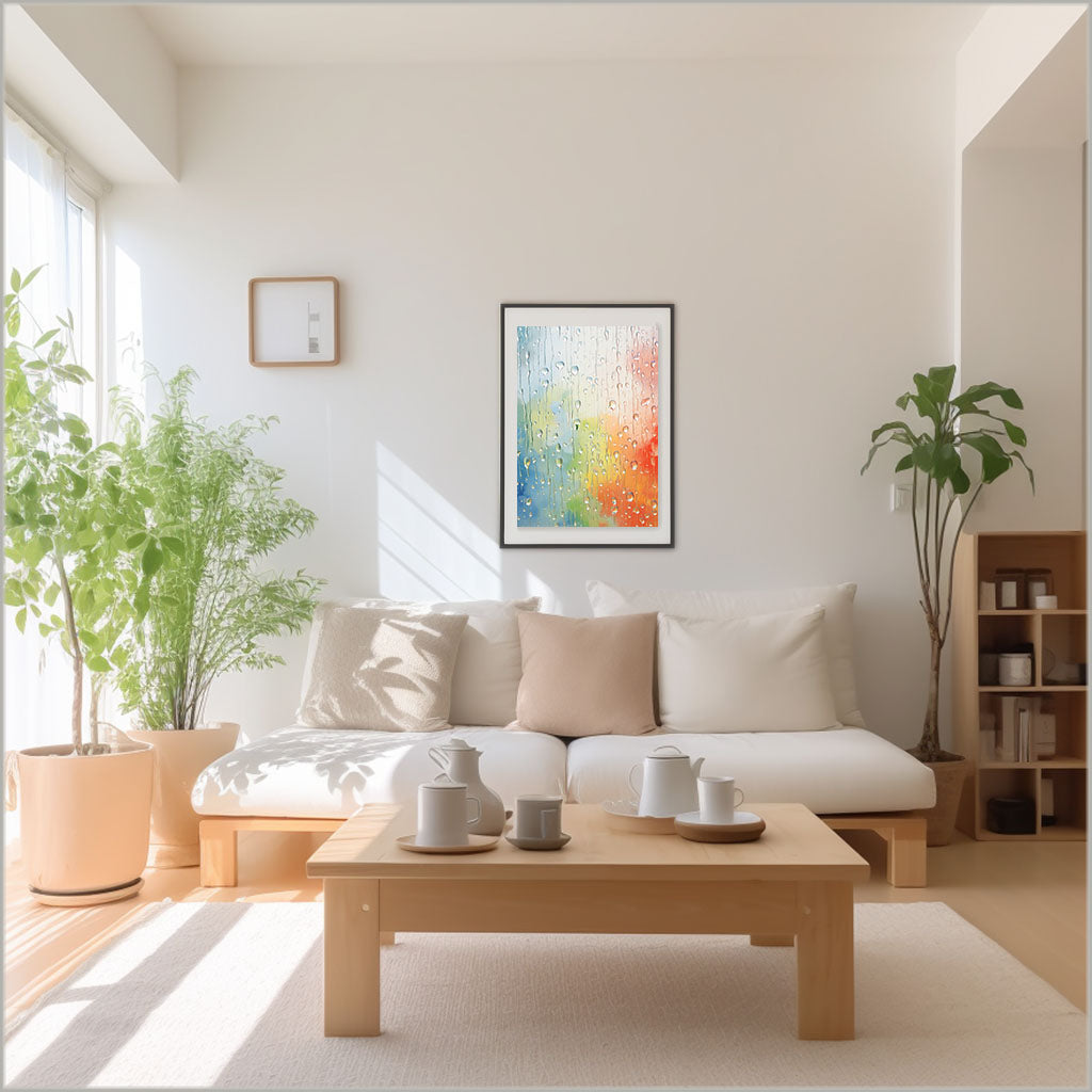 窓のアートポスターリビング配置イメージ