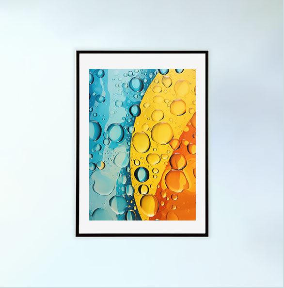 窓のアートポスター黒フレームあり