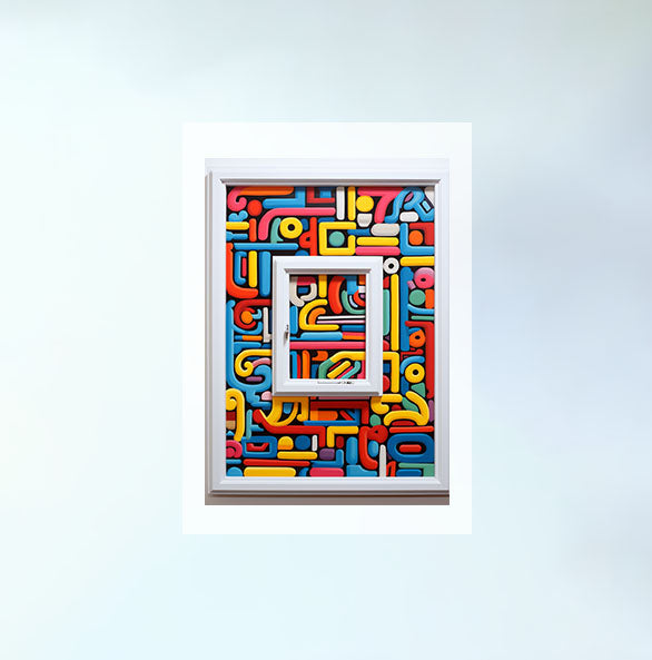 窓のアートポスター原画のみ設置イメージ