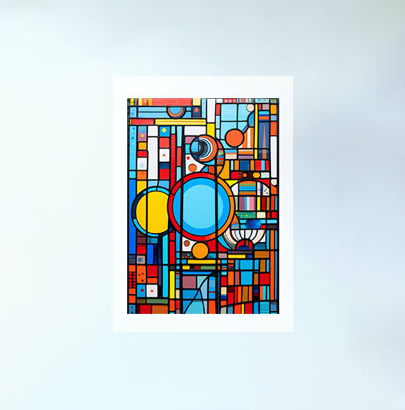 窓のアートポスター原画のみ設置イメージ