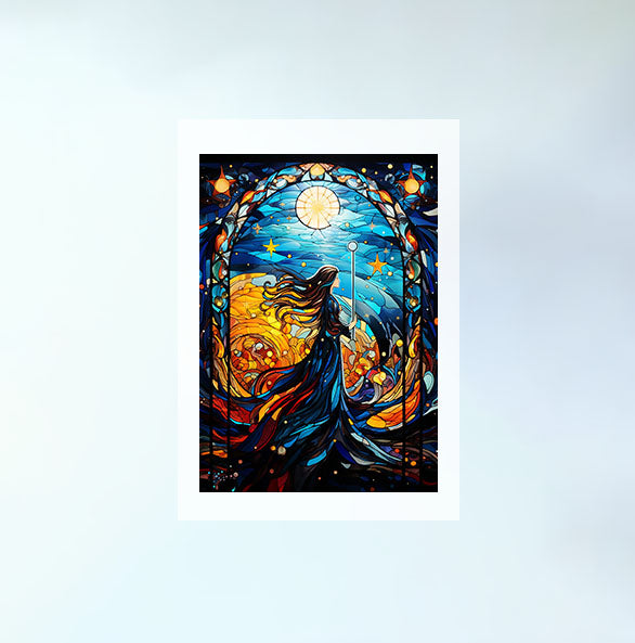 窓のアートポスター原画のみ設置イメージ