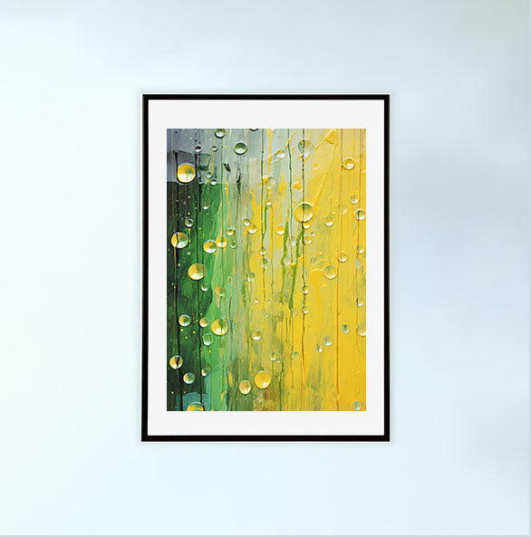 窓のアートポスター黒フレームあり