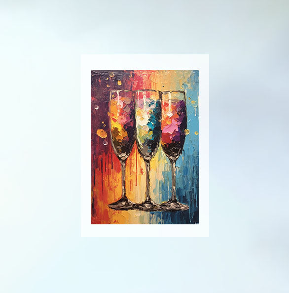 ワインのアートポスター原画のみ設置イメージ