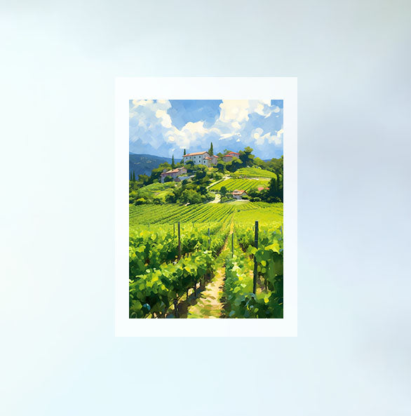 ワインのアートポスター原画のみ設置イメージ