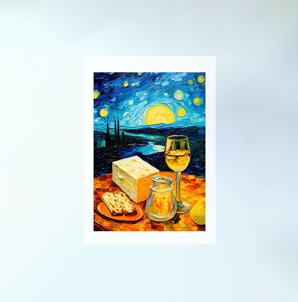 ワインのアートポスター原画のみ設置イメージ