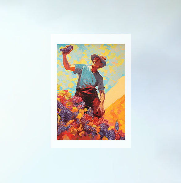 ワインのアートポスター原画のみ設置イメージ