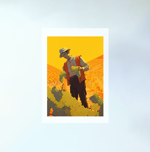 ワインのアートポスター原画のみ設置イメージ