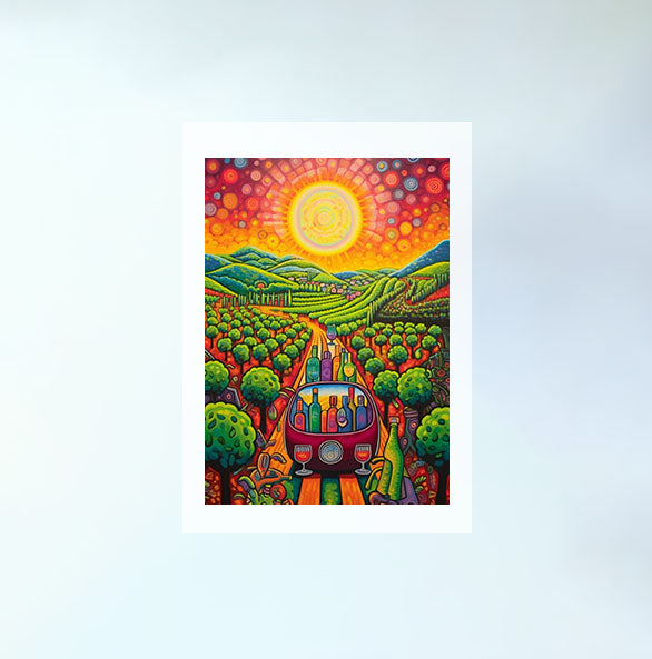 ワインのアートポスター原画のみ設置イメージ